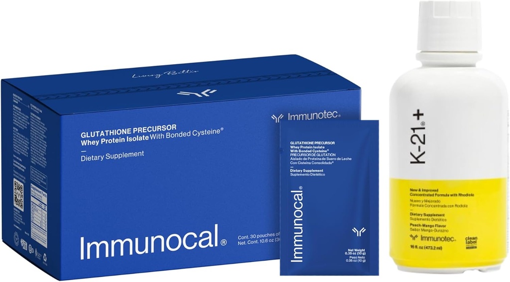 Bundle immunologico con K-21 - Precursor Gluthathione, Isolato di proteine del siero e miscela di adaptogeni erboristici con Rhodiola Rhosea