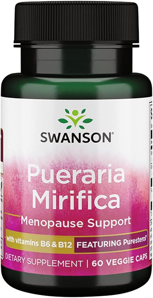 Swanson Pueraria Mirifica mit B6 '&' B12 60 Veg Kapseln