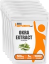 BulkSupplements.com Okra Estratto di polvere - Okra Supplement, Okra Powder, Estratto di erbe Supplemento - Vegan & Gluten Free, 500mg per porzione, 5kg (11 lbs) (Pack of 5)