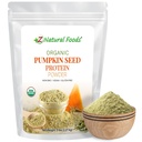Z Natural Foods Bio Kürbis Samenprotein Pulver - Nährstoff-Dense Faser-Ergänzung, Vegan Kürbis Protein Pulver für Haar Hautnägel Muskel Gesundheit - Ideal für Smoothies Shake Baking Rezepte, 5 lbs