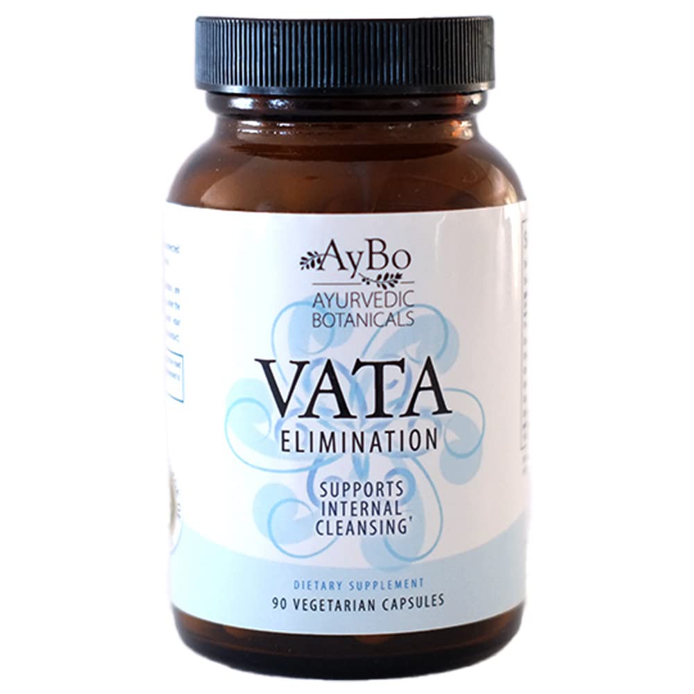 AyBo - Vata Eliminazione, Supporta l'eliminazione per Vata Dosha, Integratore di erbe organico, 90 capsule vegetariane