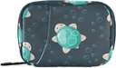 Cute Sea Turtle Pill Box 7 giorno Pill Case Travel Pill Organizer Bag con Zipper Portable Weekly Case Dimensioni compatte per il supporto supplemento di vitamina