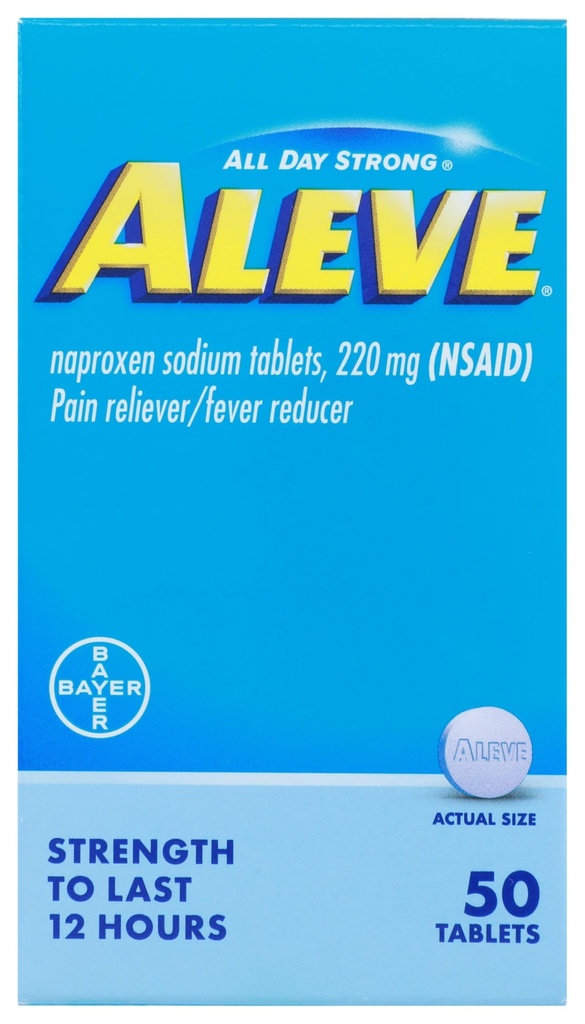 Aleve, Schmerzlinderung/Fever Reducer 220 mg Tabletten, 50 Zähler