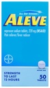Aleve, Pain Reliever/Fever Riduttore 220 mg compresse, 50 conte