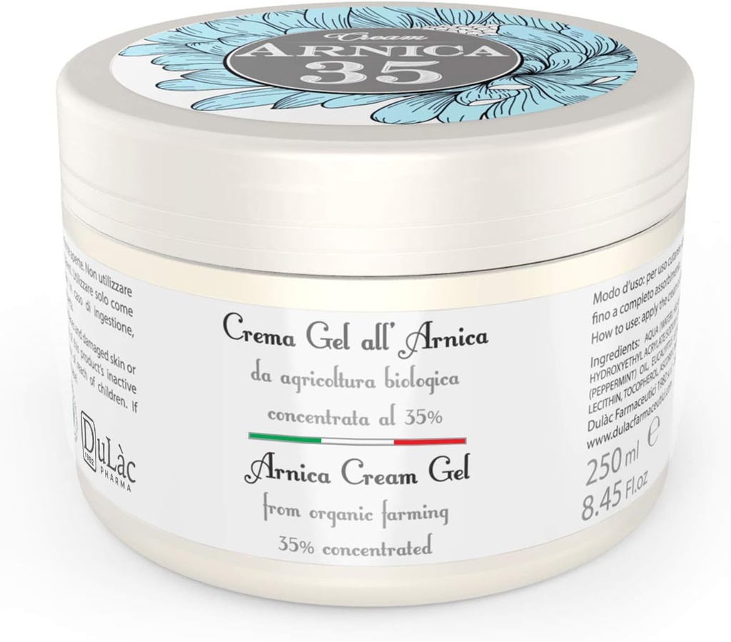 Dulàc - Arnica Crema 8.45 Fl Oz Ricco di estratti organici Arnica Montana, Arnica Bruise Cream Extra Forza Anche ideale per muscolo e Joint Relief, Gonfiore ed Edema