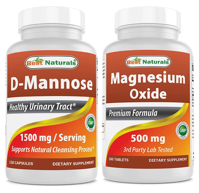 Best Naturals D-Mannose 1500 mg & Magnesiumoxid 500 mg