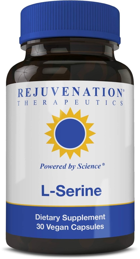 Rejuvenation Thérapeutique L-Serine 500 mg, 30 Capsules de végétalien - Non-OGM, sans riz, sans gluten