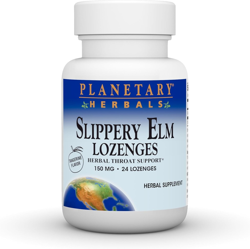 Herbes Planétaires Slippery Elm Lozenges, 24 Comte