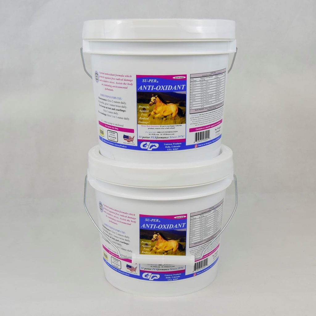SU-PER Anti-Oxidant Ergänzung für Pferde - Equine Selen Vitamine & Essential Antioxidant Unterstützung - 4 Pfund, (2 Packung)