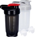 Shaker Bottle Protein Shakes Cup 10 Ounce Shaker Bottle mit Whisk Balls, Protein Shake Bottle Set für Proteinmischungen,Shakers für Protein Shakes, Shaker Cup, Protein Shaker, Black+Grey, 2PCS