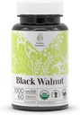Black Walnut USDA Organic 60 capsule | Supplemento naturale ad alta potenza | Capsule Vegetariani Organici Certificati e Noce Nera Organica (Juglans Nigra) Farina secca (60 capsule)
