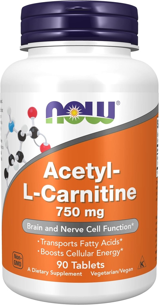 MAINTENANT Aliments acétyl-L-Carnitine 750 mg - 90 comprimés