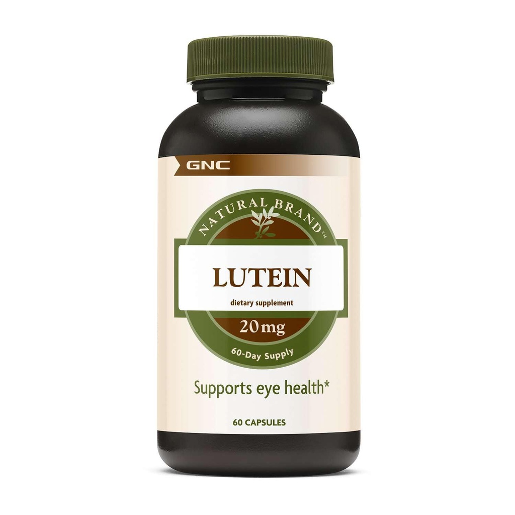 GNC marca naturale Lutein 20mg, Supporta la salute degli occhi, 60 capsule