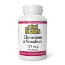 Natürliche Faktoren, Chrom & Vanadium 125 mcg, Unterstützt gesunde Stoffwechsel, 90 Kapseln