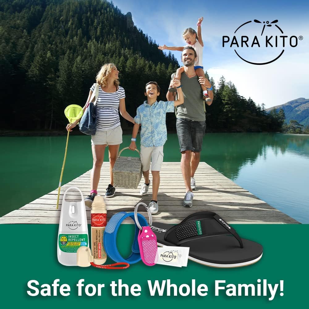 Para'Kito Moskito Bonus Pack - 2 Moskito-Armbänder | 2 Refills (Black + White) + Insektenschutzspray