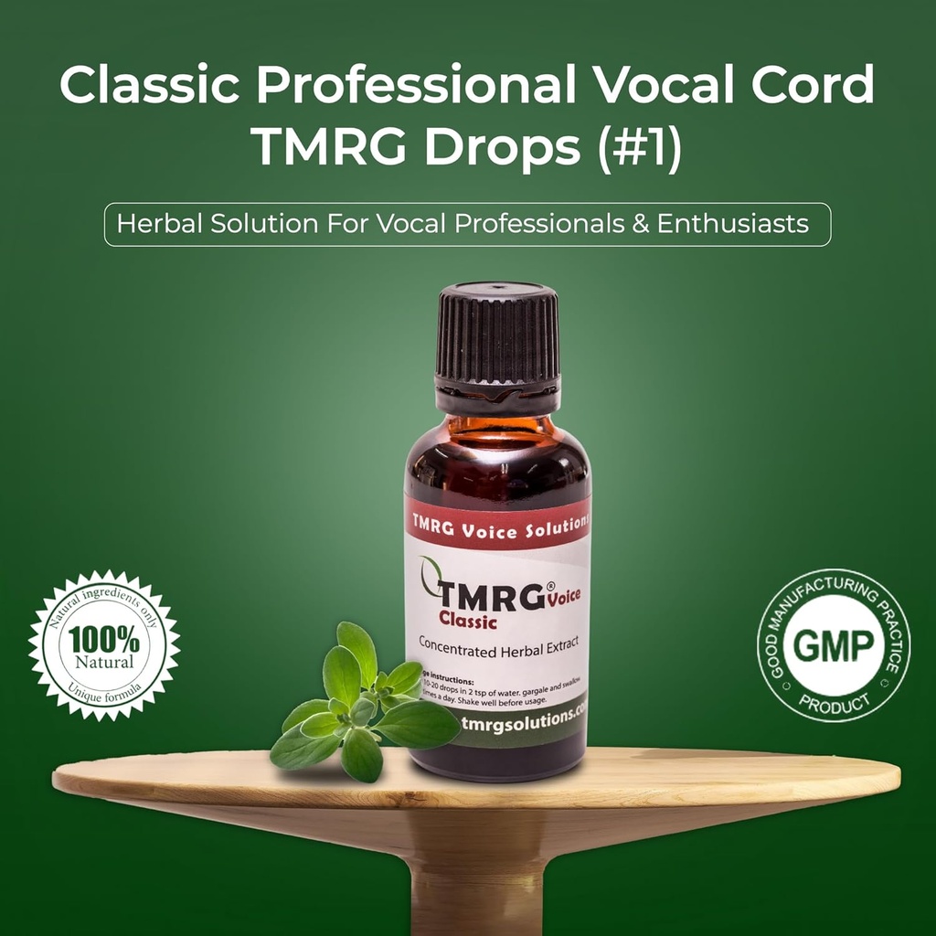 Classic Professional Cordo Vocale Remedy 100% Natural Herbal Voice Supplement Drops for Sore Throat hoarse Voice Hoarseness Vocale Damage Riparazione Vocale Problemi Craked Voice (15ml)