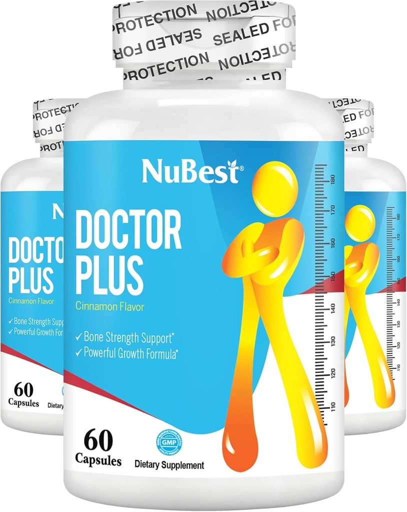 NuBest Doctor Plus - Powerful Bone Strength Formula - Supporta le ossa forti, sane - Immunity & Wellness Support - per bambini (10+) e adolescenti - 3 Pack | 3 mesi di fornitura