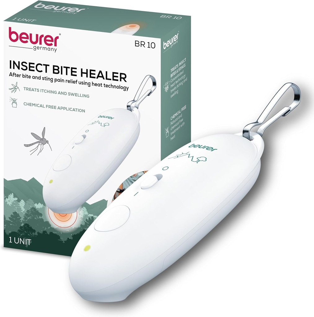 Beurer BR10 Insect Bite Healer mit Clip, Portable Itch und Schwellung Relief für nicht-toxische Behandlung von Moskito-Bites und anderen Common Insect-Bites, Outdoor Essential