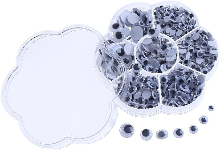 DECORA 800 Stücke Wiggle Googly Eyes mit selbstklebenden DIY Scrapbooking Crafts Toy Zubehör (sortierte Größe)