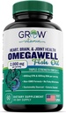 Vitamin Triple Stärke Omega 3 Fischöl, 800 mg EPA 600 DHA Ergänzung für Herz, Gehirn & Immununterstützung, Absorbierbare Dreifachkraft, Sustainable Sourced - Mini Softgels - 30 Tage Versorgung