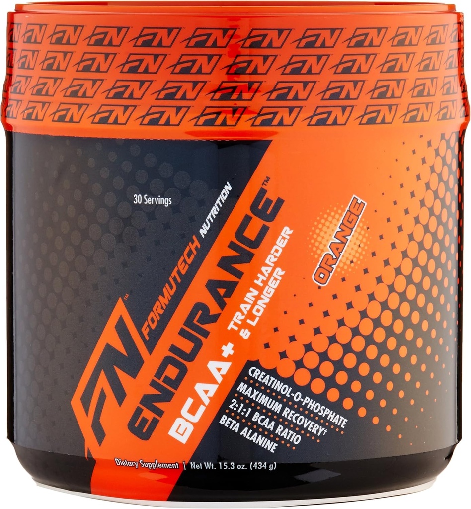 Ausdauer BCAA Plus, entwickelt für Training Härter und Länger mit Beta Alanine, Orange, 434 Gramm