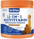 12-in-1 Cane Vitamine & Probiotici 120 Cuciture Morbide - Multivitamina Organica con Glucosamina per Cani - Supporto Congiunto Integratore per Cani di Tutte le Età,Dimensioni, & Razze, Supporti Pelle, Cuore, Immunità