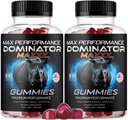 (2 Pack) Dominateur Maxx Gommies pour les hommes - Dominateur Maxxx Natural Daily Nutrition Support Premium Formule avancée Multivitamine Pills pour la santé et le bien-être, 120 Gommies pour 2 mois