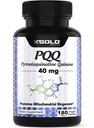 PQQ 40mg Fermentato (99,7%+ Pure) – Supporto mitocondriale, aumento di energia, salute del cuore e del cervello, sonno migliore – Supplemento non OGM