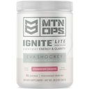 MTN OPS Ignite Lite Energy Drink Powder Glutenfreies Nitric Oxid Supplement Drink Mix, L Arginin, L Citrulline, Koffein & Nootropic Sugar Free Drink Mix, 45 Servierungen, Erdbeere Daiquiri Flavor von Eva Shockey
