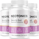 (3 Pack) Neotonics Capsule - Neotonici ufficiali Skin & Gut Essential Probiotics, Advanced Formula Neotonics Skin and Gut Organic, Tutti Integratore Naturale Neotonics Review, 90 Capsule per 5 Mesi