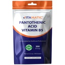 Vitamatic Pantothensäure reines Pulver 500 mg pro Servierung - 100 Gramm - auch genannt Vitamin B5-200 Servierungen