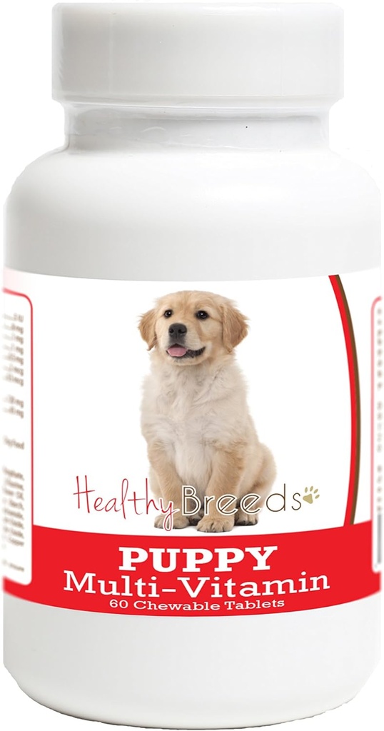 Healthy Breeds Golden Retriever Puppy Dog Multivitamin Tablet 60 Count