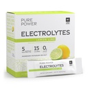 Dr. Mercola Pure Power Electrolytes - Supporte l'hydratation et la fonction musculaire - Magnésium et mélange de potassium - 0 g de sucre par portion - Lime de citron - 30 paquets