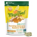 MegaFood Baby & Me Prenatal Morning Sickness Relief, Ginger Chews, mit Vitamin B6, Hergestellt ohne 9 Lebensmittel Allergene, Honig Zitronen Ginger Flavor, 30 Chews