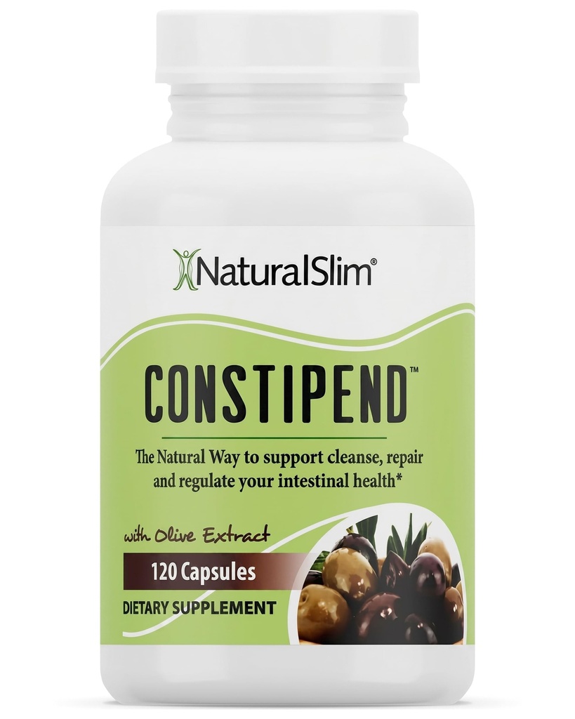 NaturalSlim, Constipation Relief, Tabouret Adoucissant Constipend, Colon Cleanser pour les femmes et les hommes avec Citrate de magnésium, Aspartate et extrait d'olive, 120 capsules végétales