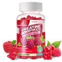 Creatine Monohydrate Gummies Complex 6400mg für Herren & Frauen - Fortgeschrittene Formel W/L-Taurine + Vitamin B12, Sugar Free Chewable Supplement,90 Raspberry Gummies