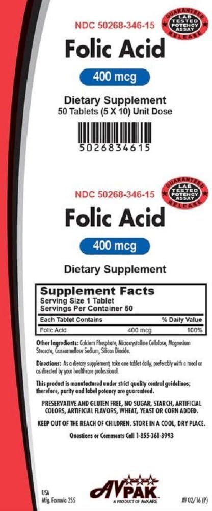 Folsäure 400MCG, 50 Tabletten