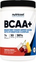 Nutricost BCAA + polvere di idratazione (Punto tropicale) 30 Serve - Aminoacidi a catena ramificata con Complesso di idratazione - Senza glutine, Non OGM