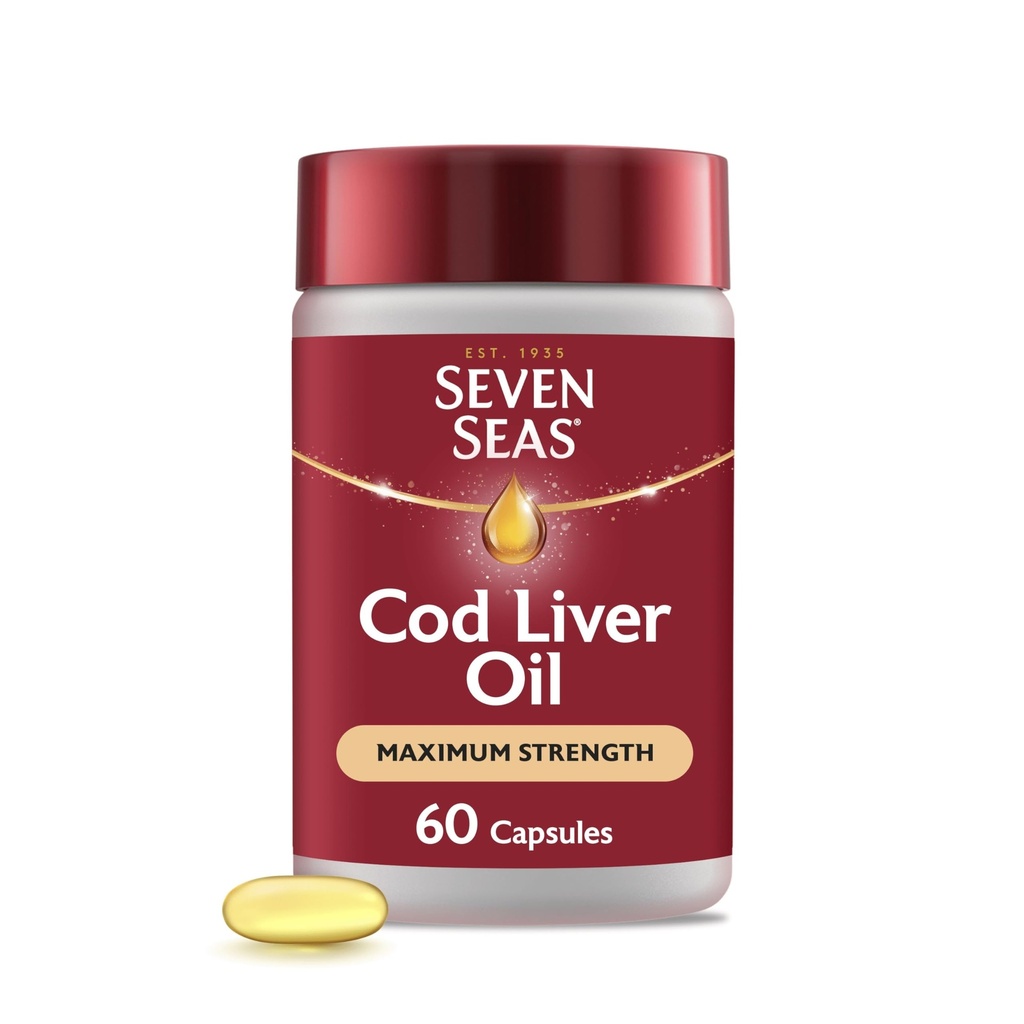 Sette Mare Cod olio di fegato Extra ad alta resistenza 60 capsule
