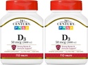 21st Century D3 2000 IU Tablets, 110 Count (Pack von 2)