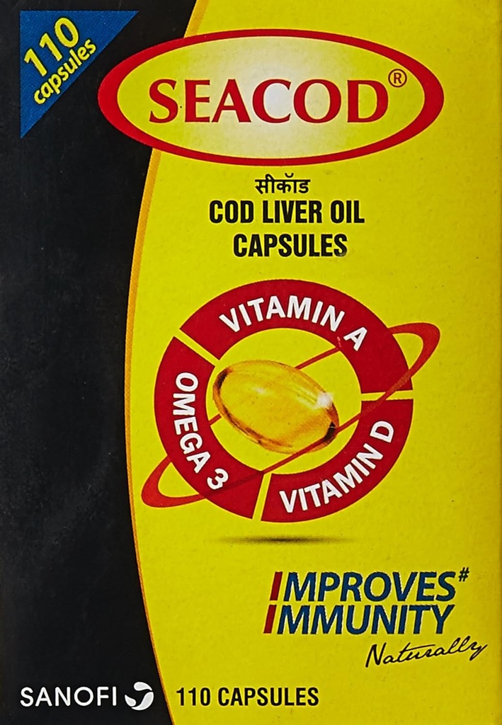 Merck SevenSeas Original Cod Liver Oil Capsules- 500 Pieces - Free EXPEDITE Shipping