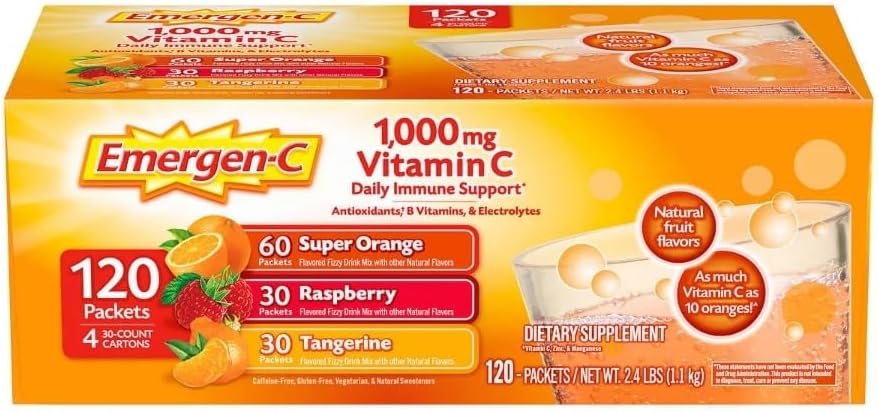 Emergen-C 1000 mg Vitamin C Nahrungsergänzungsmittel 120 Packungen (1)
