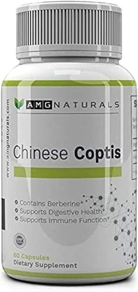 Chinesische Coptis (coptis chinensis) - Kein Binder, keine Füllstoffe - Potent Whole Herb Huang Lian Su - Goldthread 550mg Berberine Coptisine - Verpackung Mai Vary