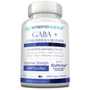 Scienza approvata GABA+ - Promuovere la calma, migliorare il sonno, Boost Mood - GABA, L-teanina, L-arginina, vitamina B6, BioPerine - Alto assorbimento - 60 capsule - Vegan