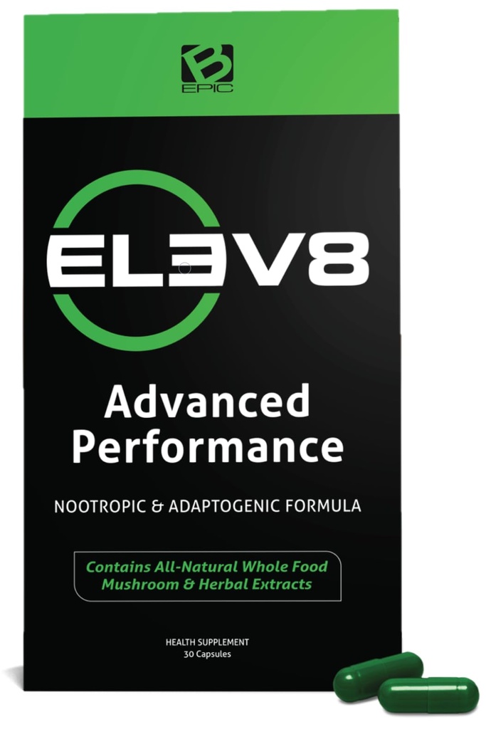 BEpic ELEV8 Advanced Performance Supplement - 30-Day Supply (30 Kapseln) | Antike medizinische Geheimnisse für optimale Gesundheit und Arbeitsweise (Packaging May Vary)