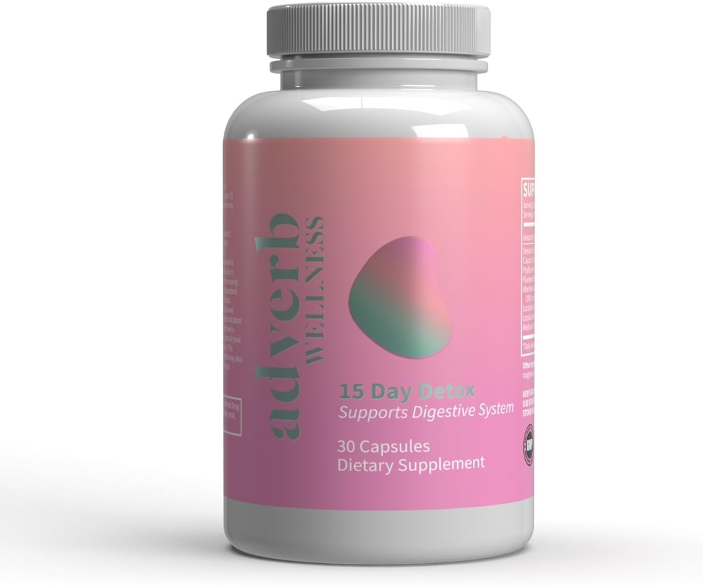 15-Day Gut Cleanse | Gut, Colon & Digestive Health Support | Detox naturale con Psyllium Husk, Cascara Sagrada & Gut Ripristino Probiotici | 60 capsule