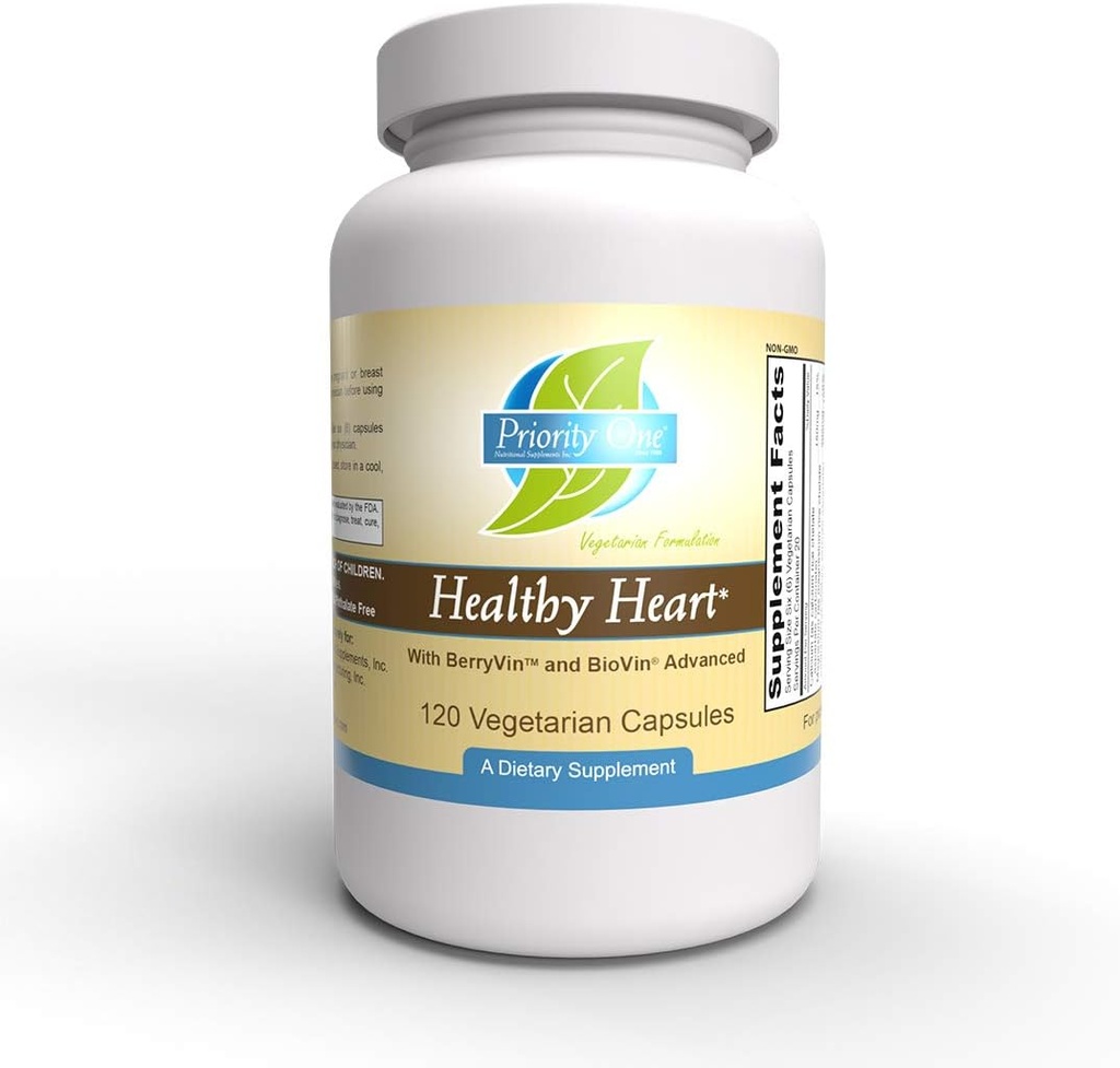 Priorità Una Vitamine Sane Cuore 120 capsule vegetariane - Sostenere un sistema cardiovascolare sano.*