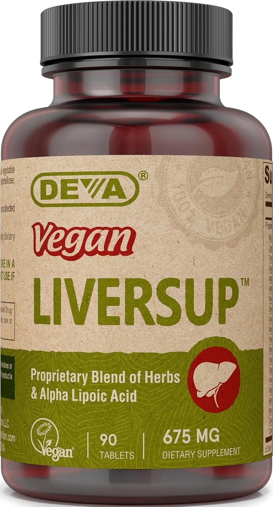 DEVA Nutrition Comprimés de soutien du foie végétal, 90 Compte