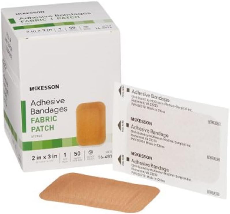 McKesson 16-4816 Medi-Pak Klebestreifen, Performance Stoff, 2" x 3", 50 Zähler (Pack von 2)