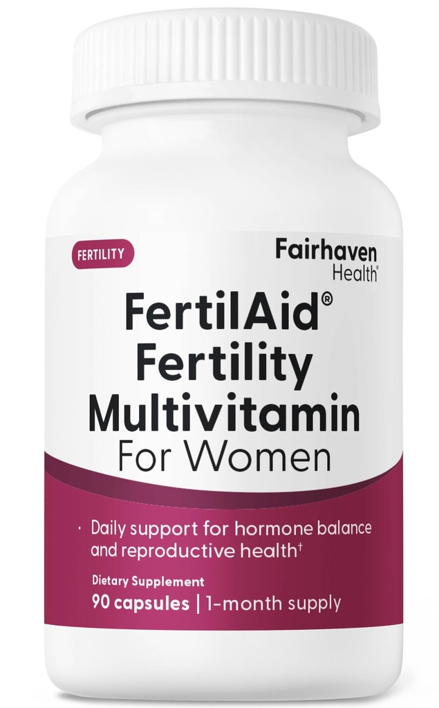 Fairhaven Health Dünger für Frauen | Pränatale Vitamin Fertilität Ergänzungen für Frauen | Empfängnis für sie mit Vitex und Folate | Support Cycle Regularity and Ovulation* | 90 Kapseln